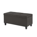 Ver imagem 5 de Kit Recamier Madri 1,20m + 2 Puff Suede Grafite - Inova Decor Inova Decorações Kit Madri