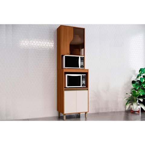 Paneleiro Cozinha Modulado Venaly 3PTAS 2FORNOS 50cm Off White Henn