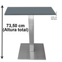 Ver imagem 5 de Mesa Alpha Inox 73,50 Cm (alt) Base Quadrada Tampo Mdp Quadrado 60 Cm (larg) X 2,50 Cm (alt) Grafito