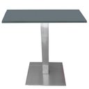 Ver imagem 1 de Mesa Alpha Inox 73,50 Cm (alt) Base Quadrada Tampo Mdp Quadrado 60 Cm (larg) X 2,50 Cm (alt) Grafito