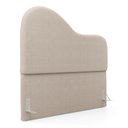 Ver imagem 1 de Cabeceira Orgânica Cama Box Casal Padrão Sea 140cm com Frame Bouclé Bege - Desk Design