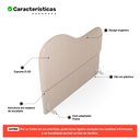 Ver imagem 3 de Cabeceira Orgânica Cama Box Casal Padrão Sea 140cm com Frame Bouclé Bege - Desk Design