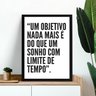 Quadro Motivacional Sonho É Objetivo 33x24cm:moldura Preta - 1