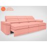 Sofá Lincoln 2,05m Assento Retrátil e Reclinável Velosuede Rose - NETSOFAS - 5