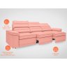 Sofá Lincoln 2,05m Assento Retrátil e Reclinável Velosuede Rose - NETSOFAS - 4