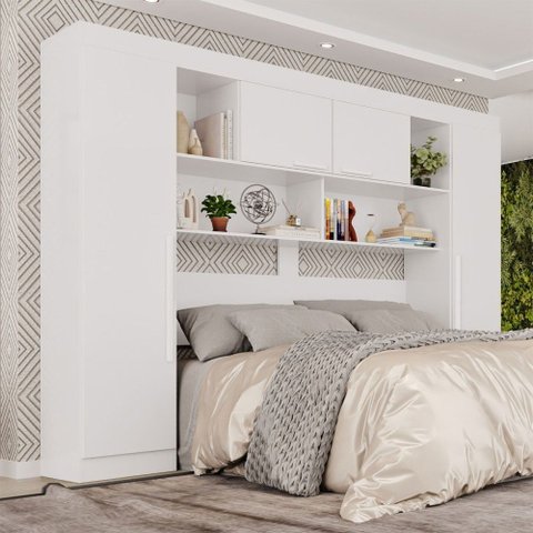 Guarda-roupa Casal Modulado Odin Premium 4 Portas Branco - Pnr Móveis