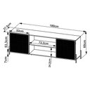 Ver imagem 7 de Rack New Hanover e Preto 180 cm - D’Rossi