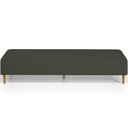 Ver imagem 3 de Puff Decorativo Sala de Estar Bali W01 Pés Palito 170x60cm Linho Verde Musgo - Lyam Decor