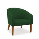 Ver imagem 5 de Poltrona Sala Decorativa Kit 2 Stella Pé Madeira Trapézio Castanho Suede D03 - D’Rossi