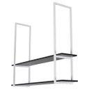 Ver imagem 3 de Nicho Branco Prateleira Suspensa Teto Banheiro Preta 100cm