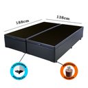 Ver imagem 2 de Cama Box Baú Casal Bipartido Blindado Sintético Preto