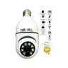 Câmera Segurança Giratória IP Wireless Sem Fio Wi-Fi Bocal E27 Visão Noturna LED Infravermelho - 6