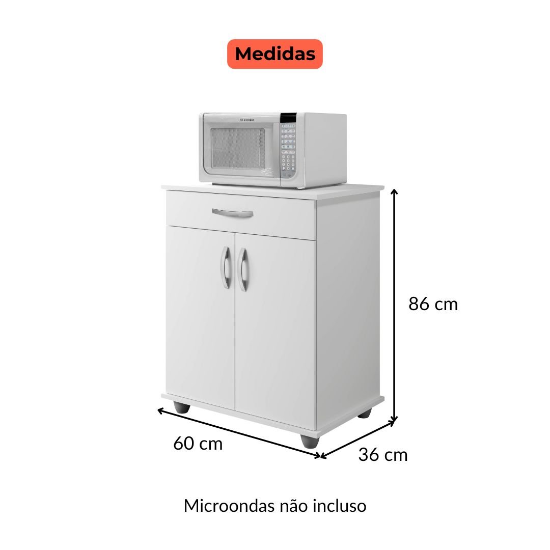 Armário de Cozinha para Microondas - 302 Benetil - 2