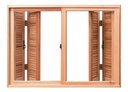 Ver imagem 1 de Janela De Madeira Pantográfico Veneziana 1,00 (A) x 1,60 (L) Batente 14 cm
