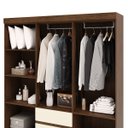Ver mais imagens de Guarda-roupa Casal 6 Portas 2 Gavetas com Espelho Ideval Imbuia/champanhe