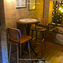Ver imagem 2 de Conjunto Mesa Madeira Azulejo 60cm - Bistrô Fixa 98cm + 2 Banquetas 73 - Natural - More Wine