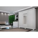 Ver imagem 4 de Guarda Roupa Casal 3 Portas de Correr e 3 Gavetas C/ 1 Espelho e Pés Villa Branco - Novo Horizonte