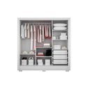 Ver imagem 3 de Guarda Roupa Casal 3 Portas de Correr e 3 Gavetas C/ 1 Espelho e Pés Villa Branco - Novo Horizonte