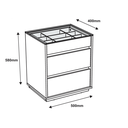 Ver imagem 4 de Mesa de Cabeceira 3 Gavetas com Organizador Tampo Vidro Belize 