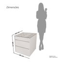 Ver imagem 4 de Mesa de Cabeceira 3 Gavetas com Organizador Tampo Vidro Belize Branco