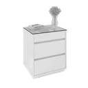 Ver imagem 7 de Mesa de Cabeceira 3 Gavetas com Organizador Tampo Vidro Belize 