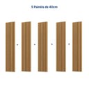 Ver imagem 4 de Painel Ripado para TV 75 Polegadas Planejado 200x250cm Aruá CabeCasa MadeiraOriginals Marrom/Jatobá