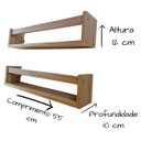 Ver imagem 3 de Nicho Organizador de Livros Brinquedos Quarto Infantil Prateleira Livreiro Mdf Madeira 55cm:marrom
