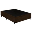 Ver imagem 1 de Cama Box Casal Mega-cama Marrom Suede 138x188x42cm