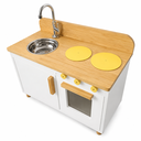 Ver imagem 2 de Fogão Cozinha Infantil de Madeira Brinquedo Educativo Resistente Estilo Montessori (Branca)