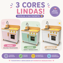 Ver imagem 4 de Fogão Cozinha Infantil de Madeira Brinquedo Educativo Resistente Estilo Montessori (Branca)