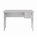 Ver imagem 2 de Escrivaninha com Gaveteiro SUSPENSO120CM X 60cm Home Office Pés Painel F5 Office Cor:Cinza