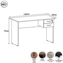 Ver imagem 3 de Escrivaninha com Gaveteiro SUSPENSO120CM X 60cm Home Office Pés Painel F5 Office Cor:Cinza