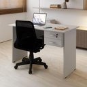 Ver imagem 7 de Escrivaninha com Gaveteiro SUSPENSO120CM X 60cm Home Office Pés Painel F5 Office Cor:Cinza