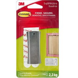Kit com 3 Suporte Adesivo para Quadros Command AÇO Grande ATE 2,3KG 3M HB004254320 - 2