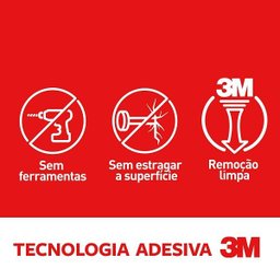 Kit com 3 Suporte Adesivo para Quadros Command AÇO Grande ATE 2,3KG 3M HB004254320 - 5