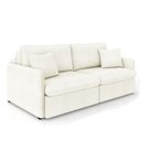 Ver imagem 1 de Sofá Retrátil Reclinável 2 Lugares 154cm Maili Bouclê Bege K01 - D'rossi