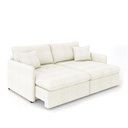 Ver imagem 5 de Sofá Retrátil Reclinável 2 Lugares 154cm Maili Bouclê Bege K01 - D'rossi