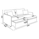 Ver imagem 4 de Sofá Retrátil Reclinável 2 Lugares 154cm Maili Bouclê Bege K01 - D'rossi