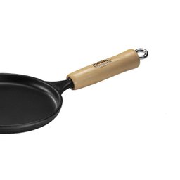 Frigideira Tapioca de Ferro Cabo Madeira Panela Mineira 18cm - 2