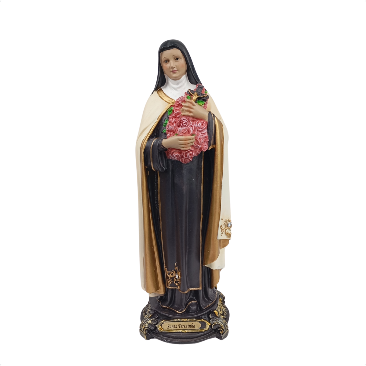 Santa Terezinha em Resina Premium com Aureola 30 Cm - 1