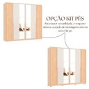 Ver imagem 6 de Guarda-Roupa Casal 6 Portas com Espelho Marseille Bege/Carvalho Nature/Off White