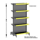 Ver imagem 3 de Gondola Centro 170 Amapa Flex Kit 9 Metros 1 Ponta Preto - Amapá