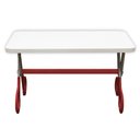 Ver imagem 3 de Mesa Escrivaninha Infantil com Pés Tesoura para Atividades:vermelho