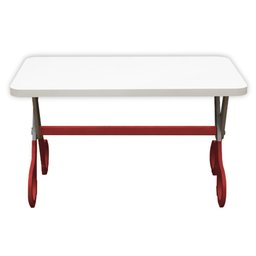 Mesa Escrivaninha Infantil com Pés Tesoura para Atividades:vermelho - 3