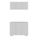 Ver imagem 5 de Conjunto Lavanderia Multiuso Armário Aéreo e Balcão 3 Portas Multimóveis Mp5051 Branco