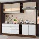 Ver imagem 1 de Armário de Cozinha Completa 220cm Branco/Rustic/Crema Parma Madesa 02