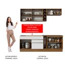 Ver imagem 6 de Armário de Cozinha Completa 220cm Branco/Rustic/Crema Parma Madesa 02