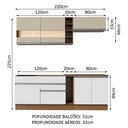 Ver imagem 4 de Armário de Cozinha Completa 220cm Branco/Rustic/Crema Parma Madesa 02