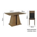 Ver imagem 3 de Conjunto Sala de Jantar Mesa Tampo de Madeira 6 Cadeiras Rustic/preto Beverly Madesa
