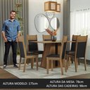 Ver imagem 4 de Conjunto Sala de Jantar Mesa Tampo de Madeira 6 Cadeiras Rustic/preto Beverly Madesa